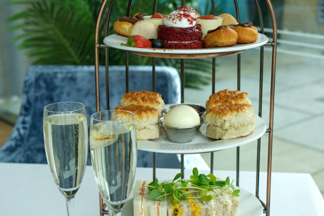 Afternoon Tea Served with Prosecco