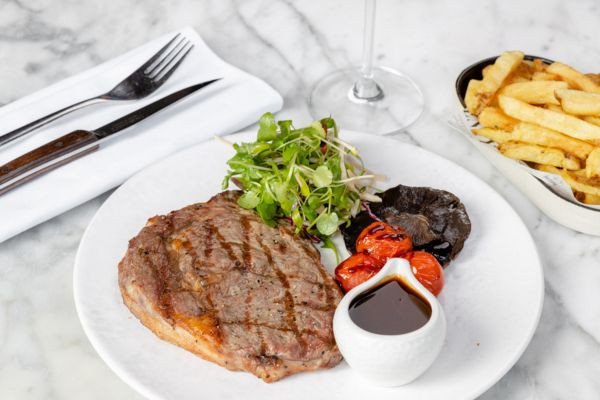 Ribeye Steak & Bottle of House Wine
